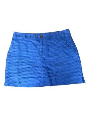Lilly Pulitzer Womens Blue Golf Skort Size 8 Textured Fabric